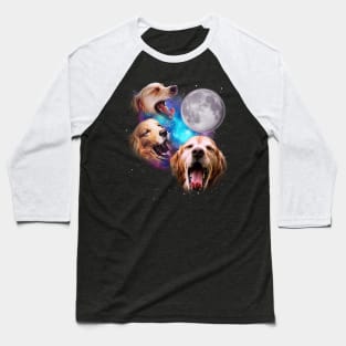 Three Golden Retrievers Howl at the Moon Baseball T-Shirt